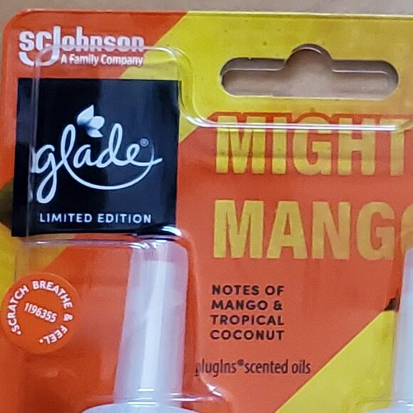 2 Glade Plug In Refills Limited Edition Mighty Mango Tropical Coconut - Picture 5 of 6